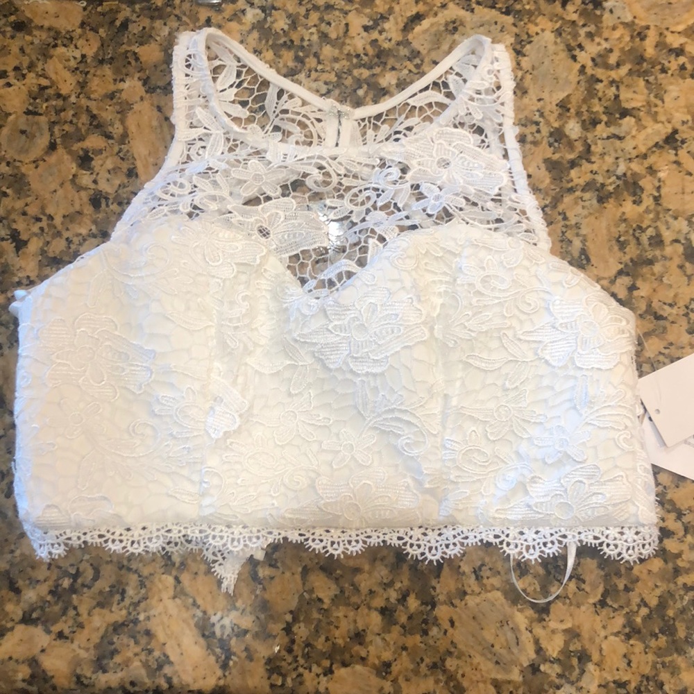 Lace Top of prom dress